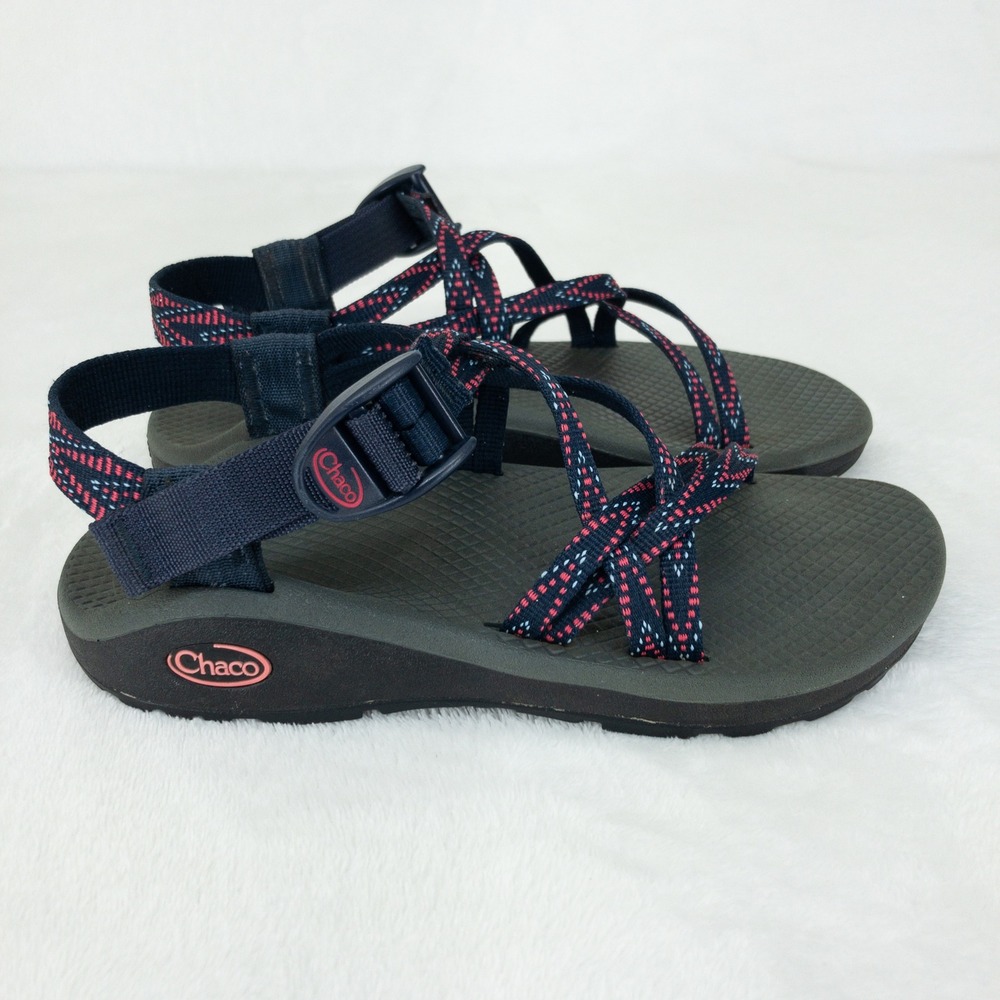 Chaco Z/Cloud Sandals Womens Size 6 Blue Strappy Toe Loop Hiking Shoes - Picture 10 of 16